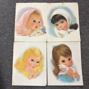 Vintage 1960's NORTHERN PAPER GIRLS-Set of Four 11" X 14" American Beauty Prints